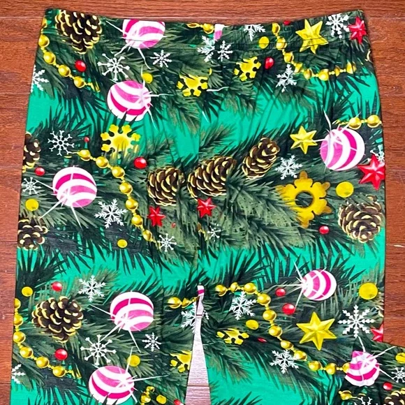 Christmas Tree Holiday Ornaments High Waist Leggings Santa Small / Medium 4 - 10 - Picture 10 of 11
